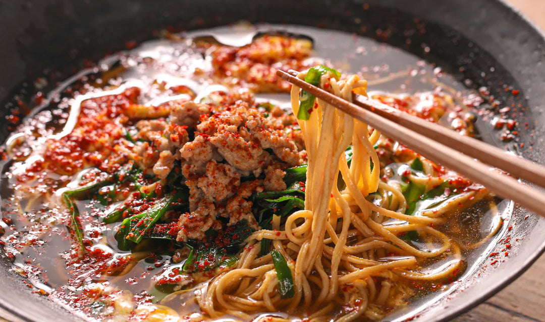 替え玉OK！大豆麺で罪悪感ゼロの「辛麺まーめん」