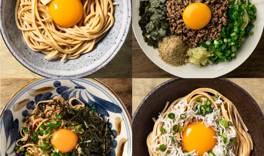 大豆麺でつくる卵とろ〜りお月見アレンジ4選