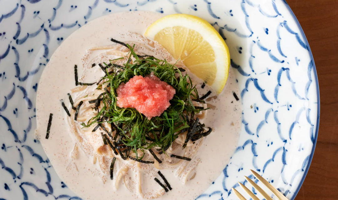 低糖質にビタミン補給！ 明太クリームパスタ風まーめん