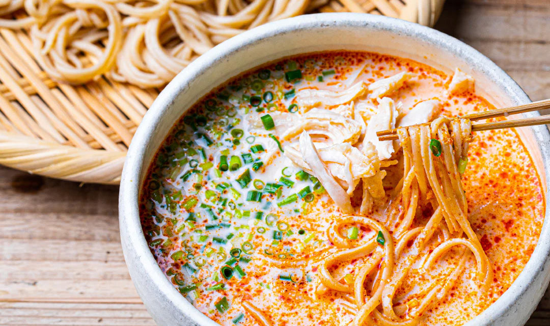 【濃厚辛ウマ】大豆麺の冷やし坦々つけ麺